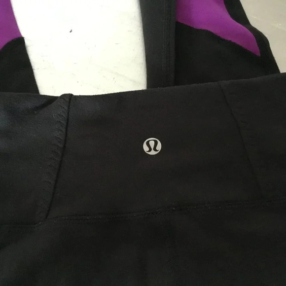 Lululemon Run: Runder Under Pant Pull-On Activewear Run Leggings Black Violet  6 - Picture 10 of 10